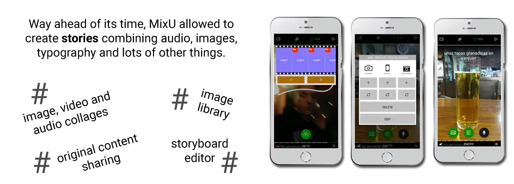 MixU social storytelling and multimedia authoring interface